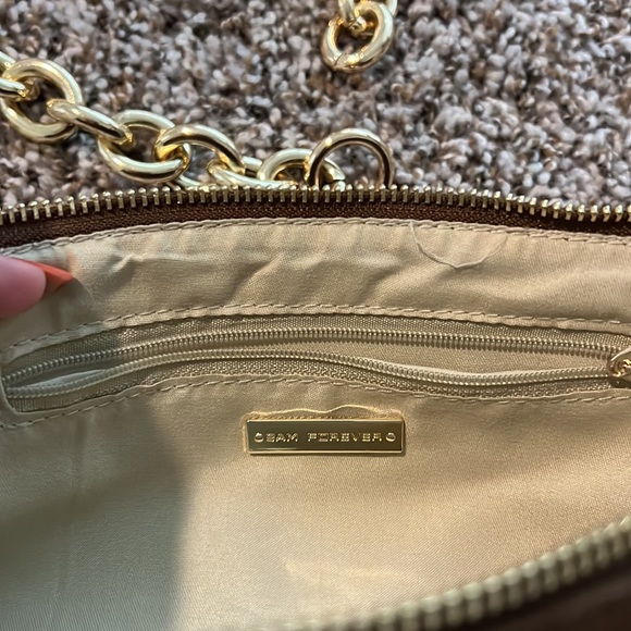 Brown Suede Clutch/Shoulder bag - Picture 3 of 4